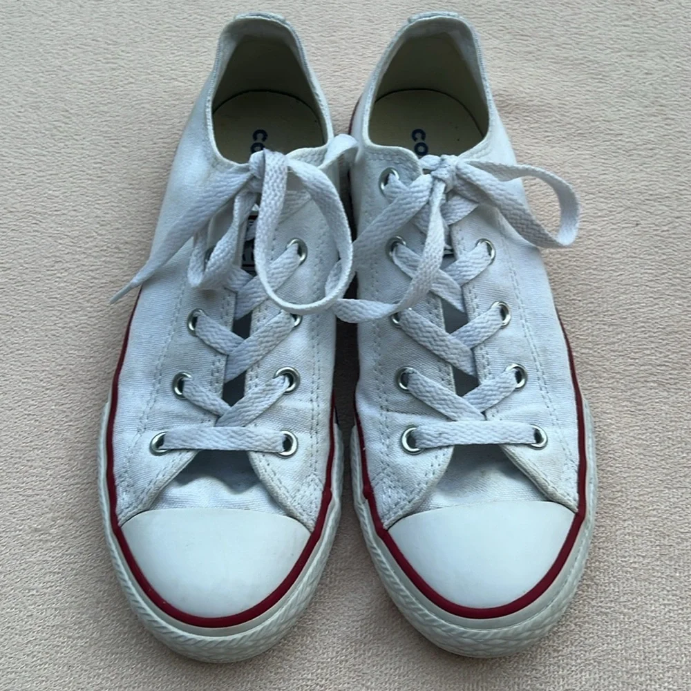 Converse All Star white size 3 Youth sneakers